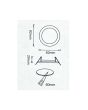 2x Portafaretto GU10/MR16 Quadrato Fisso 8.2x8.2cm - Cromo Lucido