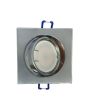 2x Portafaretto GU10/MR16 Quadrato Orientabile 8.2x8.2cm Cromo Lucido