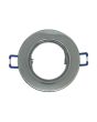 2x Portafaretto GU10/MR16 Rotondo Fisso Ø80mm Esterno - Cromo Lucido