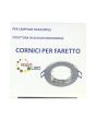 2x Portafaretto GU10/MR16 Rotondo Fisso Ø80mm Esterno - Cromo Lucido
