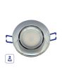 2x Portafaretto GU10/MR16 Rotondo Orientabile Ø85mm - Cromo Lucido