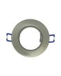 2x Portafaretto GU10/MR16 Tondo Fisso Ø80mm Esterno - Nickel Satinato
