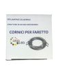 2x Portafaretto GU10/MR16 Tondo Fisso Ø80mm Esterno - Nickel Satinato