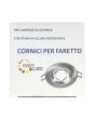 2x Portafaretto GU10/MR16 Rotondo Orientabile Ø85mm - Nickel Satinato