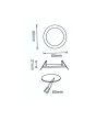 2x Portafaretto GU10/MR16 Rotondo Fisso Ø80mm Esterno - Oro Lucido