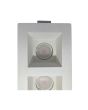 Portafaretto Incasso Rettangolare Doppia Luce GU10 21.5x12x6 cm
