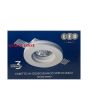 Portafaretto in Gesso Tondo Basso con Staffe Fisse Ø100mm per GU10