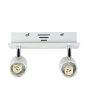 Applique Portafaretto Doppio GU10 VT-789-3618 Orientabile IP20 Bianco