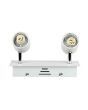 Applique Portafaretto Doppio GU10 VT-789-3618 Orientabile IP20 Bianco