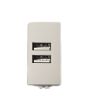 Presa Doppia USB 2A 5V Compatibile Matix Bianca M521-B - TOT Electric