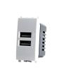 Presa USB Doppia 5V TOT-621-B Compatibile Vimar Plana - Tot Electric