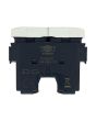 Pulsante Doppio 10A 250V TOT-827-B Compatibile Living Light N4036