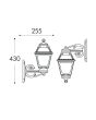 Applique Esterno E27 IP55 Nero Up & Down Bisso/Mary - Fumagalli