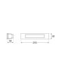 Segnapasso LED R7s 10,5W Nina 270 CCT IP55 Grigio Dimmerabile Fumagalli