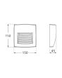 Segnapasso LED R7s CCT IP55 Grigio 15X15 cm Lorenza 150 -  Fumagalli