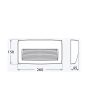 Segnapasso Esterno LED R7S Nero 10,5W CCT IP55 Lorenza 270 - Fumagalli