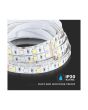 Striscia Strip LED 12V 8W/m SMD 5m RGB + 3000K 60 LED/m IP20 - V-TAC