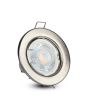 Portafaretto Incasso GU10/MR16 Ø80mm Nichel Satinato Prezzo al Pezzo