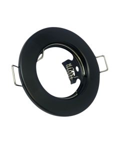 Portafaretto GU10 MR16 Rotondo Fisso Nero Opaco Ø80mm Mondo LED