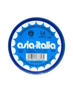 Nastro Isolante Autoestinguente in PVC Blu 0,15x19mm 25m - Asia Italia