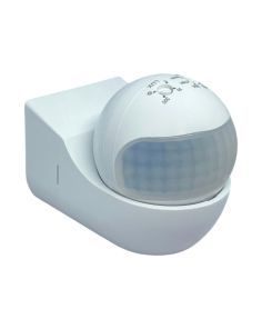Sensore di Movimento PIR da Parete IP44 Regolabile Bianco - Kanlux