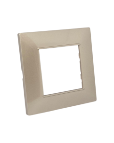 Placca 2 Posti Champagne Compatibile Vimar Plana - Tot Electric