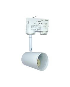 Portafaretto LED GU10 Ø50mm Bianco per Binario Trifase