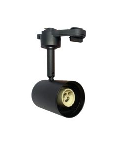 Portafaretto LED GU10 Ø53mm Nero per Binario Monofase