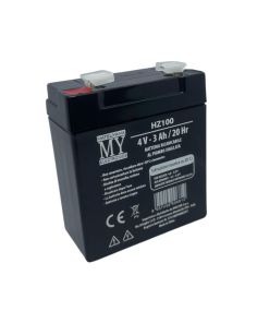 Batteria Ricaricabile al Piombo 4V 3Ah 20Hr HZ100 - Matsuyama