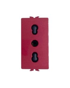 Presa Bivalente Rossa 16A 250V Compatibile Matix M518-R - Tot Electric