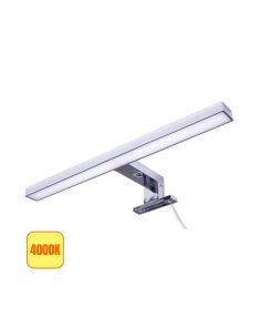 Applique LED Specchio 30cm 5W Grigio Lucido IP44 - 4000K Naturale