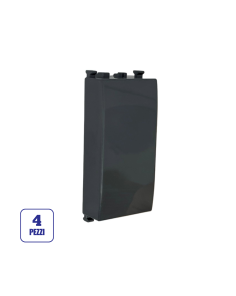 4x Copriforo Falso Polo Compatibili Vimar Plana Antracite - Tot Electric