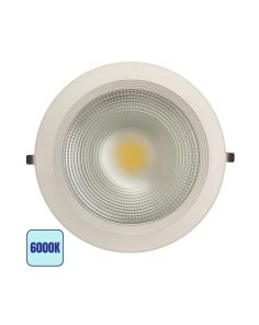 Faretto LED COB Tondo Incasso 50W con Trasformatore - 6000K
