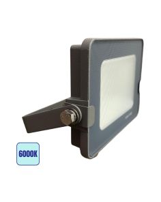 Faro LED Grigio Slim 10W IP65 Esterno - Luce Fredda 6000K