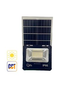 Faro Solare LED 300W CCT con Pannello e Telecomando IP66 Esterno