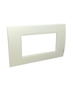 Placca 4 Posti Bianca Compatibile Living Light - Tot Electric