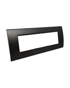 Placca 7 Posti Nera Compatibile Living Light TOT-8007-02 Tot Electric