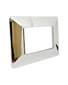 Placca 3 Posti Argento Cromato Compatibile Matix - Tot Electric