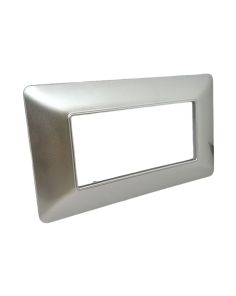 Placca 4 Posti Argento TOT-M8004-5 Compatibile Matix - Tot Electric