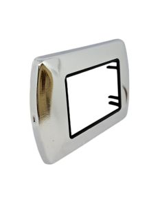 Placca Metallo 3 Posti Cromo Compatibile Living International