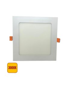 Pannello LED Slim Quadrato 12W Incasso con Trasformatore - 3000K