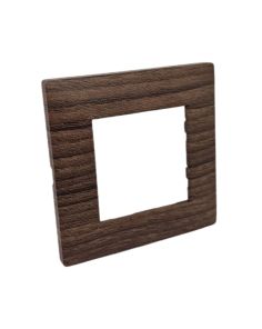 Placca 2 Posti Ciliegio Compatibile Vimar Plana - Tot Electric