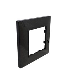 Placca 2 Posti Nera M-6002-2 Compatibile Vimar Plana - Tot Electric