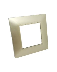 Placca 2 Posti Sabbia M-6002-11 Compatibile Vimar Plana - Tot Electric