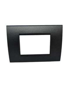 Placca 3 Posti Nera TOT-M-8003-T-2 per BTicino Matix Compatibile
