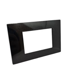 Placca 3 Posti Nera M-6003-2 Compatibile Vimar Plana - Tot Electric