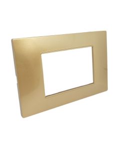 Placca 3 Posti Oro M-6003-12 Compatibile Vimar Plana - Tot Electric