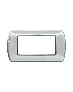 Placca 4 Posti Argento Lucido TOT-8804-T-4 per Living International