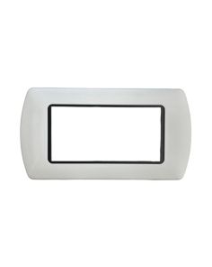 Placca 4 Posti Bianca TOT-8804-T-1 Compatibile Living International