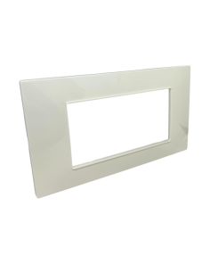 Placca 4 Posti Bianca M-6004-1 Compatibile Vimar Plana - Tot Electric